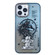 Aurora Series Painted Pattern Phone Casefor iPhone 13 Pro Max - Black Wolf