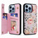 Printed Double Buckle RFID Anti-theft Phone Casefor iPhone 13 Pro Max - Pastoral Rose