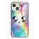Colorful Painted Glass Shockproof Protective Case for iPhone 13 Pro Max - Big Eyes Animal