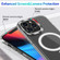Magsafe Case Magnetic Ring Clear Crystal Acrylic +TPU Four-corner Airbag Shockproof Case for iPhone 13 Pro Max - Transparent