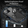 Dual-Lock Anti-peeping Glass 360 Full Body Frosted Magnetic Phone Case for iPhone 13 Pro - Black