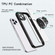 Cool Armor Ring Holder Transparent Phone Case for iPhone 13 Pro - Graphite Black