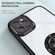 Cool Armor Ring Holder Transparent Phone Case for iPhone 13 Pro - Graphite Black