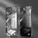 Crystal Plated High Transparency Phone Case for iPhone 13 Pro - Black