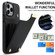 Metal Buckle Card Slots Phone Case for iPhone 13 Pro - Black