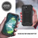 R-JUST Sliding Camera Shockproof Life Waterproof Dust-proof Metal + Silicone Protective Case with Holder for iPhone 13 Pro - Black