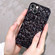 Electroplated 3D Stone Texture TPU Phone Case for iPhone 13 Pro - Black