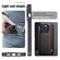 LC.IMEEKE 3 in 1 Carbon Fiber Texture Shockproof Phone Case for iPhone 13 Pro - Black