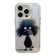 Animal Pattern Oil Painting Series PC + TPU Phone Case for iPhone 13 Pro - Black Dog