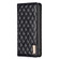 Diamond Lattice Magnetic Leather Flip Phone Case for iPhone 13 Pro - Black