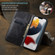 Vintage Bark Texture Wallet Leather Phone Case for iPhone 13 Pro - Black