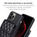 Vertical Wallet Rhombic Leather Phone Case for iPhone 13 Pro - Black