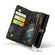 CaseMe-008 Detachable Multifunctional Horizontal Flip Leather Case with Card Slot & Holder & Zipper Wallet & Photo Frame for iPhone 13 Pro - Black