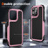PC + TPU Shockproof Protective Phone Case for iPhone 13 Pro - Pink+Black