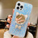 Starry Sequin Diamond Cat Ears Mirror Epoxy TPU Phone Case for iPhone 13 Pro - Blue