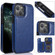 Double Buckle Shockproof PU Protective Case with Card Slots & Holder for iPhone 13 Pro - Blue