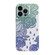Film Craft Hard PC Phone Case for iPhone 13 Pro - Green Blue Flower