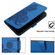 Datura Flower Embossed Flip Leather Phone Case for iPhone 13 Pro - Blue