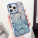 Gradient Glitter Water Cube Electroplating TPU Phone Case for iPhone 13 Pro - Blue