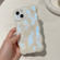 Wave Bubbles TPU Phone Case for iPhone 13 Pro - Glitter Blue