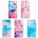 Painted Marble Pattern Leather Phone Case for iPhone 13 Pro - Blue Green