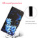 Colored Drawing Leather Phone Case for iPhone 13 Pro - Blue Butterfly