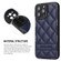 Diamond Pattern Leather Phone Case for iPhone 13 Pro - Blue