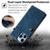 RFID Anti-theft Brush Magnetic Leather Phone Case for iPhone 13 Pro - Blue