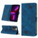 Skin-feel Embossed Leather Phone Case for iPhone 13 Pro - Blue