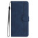 Heart Pattern Skin Feel Leather Phone Case for iPhone 13 Pro - Royal Blue