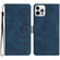 Seven Butterflies Embossed Leather Phone Case for iPhone 13 Pro - Blue