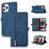 Zipper Card Slot Buckle Wallet Leather Phone Case for iPhone 13 Pro - Blue