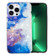 IMD Shell Pattern TPU Phone Case for iPhone 13 Pro - Sky Blue Purple Marble