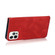 Dual-color Stitching Leather Phone Case for iPhone 13 Pro - Red Blue