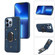 Armor Ring Wallet Back Cover Phone Case for iPhone 13 Pro - Blue