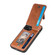 Carbon Fiber Vertical Flip Zipper Phone Case for iPhone 13 Pro - Brown