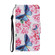 Colored Drawing Pattern Flip Leather Case for iPhone 13 Pro - Dragonfly Flower