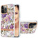 Ring IMD Flowers TPU Phone Case for iPhone 13 Pro - Purple Peony