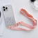 Lanyard Glitter Epoxy Clear Phone Case for iPhone 13 Pro - Pink