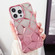 Gradient Glitter Water Cube Electroplating TPU Phone Case for iPhone 13 Pro - Pink