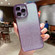 High Transparent Gradient Color Glitter TPU Phone Case for iPhone 13 Pro - Dark Purple