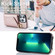 Zipper Card Bag Phone Case with Dual Lanyard for iPhone 13 Pro - Rose Gold