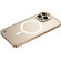 Metal Frame Frosted PC Shockproof Magsafe Case for iPhone 13 Pro - Gold