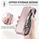 Zipper Wallet Vertical Flip Leather Phone Case for iPhone 13 Pro - Rose Gold