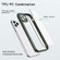 Cool Armor Transparent Phone Case for iPhone 13 Pro - Dark Green
