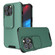 Up and Down Sliding Camera Cover Design Shockproof TPU + PC Protective Case for iPhone 13 Pro - Dark Green