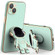 Plating Astronaut Holder Phone Case with Lens Film for iPhone 13 Pro - Matcha Green