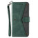 Nail Skin Feel Stitching Calf Texture Leather Phone Case for iPhone 13 Pro - Green