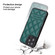 Diamond Pattern Leather Phone Case for iPhone 13 Pro - Green