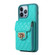 Card Slot Leather Phone Case for iPhone 13 Pro - Mint Green